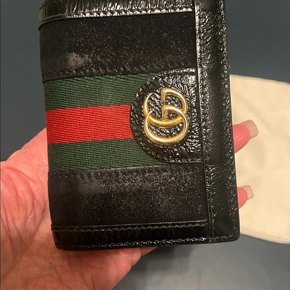 AUTHENTIC GUCCI OPHIDIA CARD WALLET BLK. - Picture 2 of 14